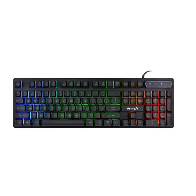 BÀN PHÍM VITRA LK06 MULTIMEDIA RAINBOW LED BACKLIT Màu Đen